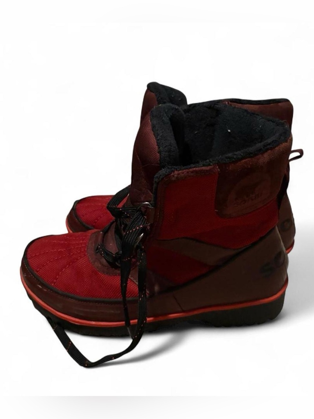 Sorel Women's Red and Black Insulated Winter Boots